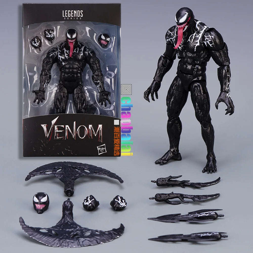 Venom Action Figure 7 Inch And Above Model Posable Superhero Spiderman Movie Character Collectible Toy Desktop Ornament For Fans