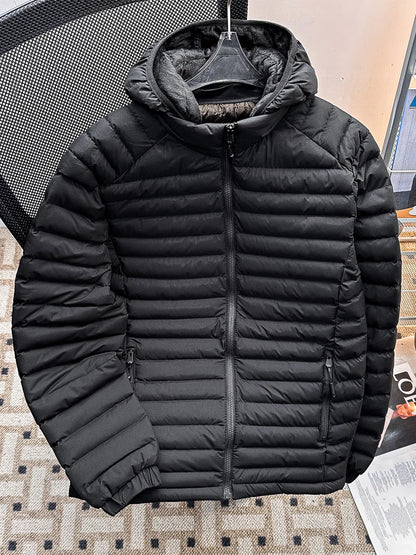 Men's down Cotton Jacket Lightweight Hooded Coat Trendy Winter Outerwear Warm Couples Cold-resistant Bread Style Clothing