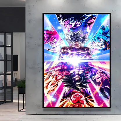 Canvas Posters Dragon Ball Goku Picture Children Gifts Home Decoration Waterproof Comics Pictures High Quality Wall Art Classic