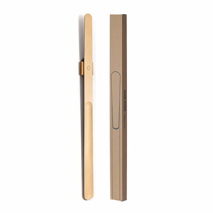 70cm Extra Long Beech Wood Shoe Horn with Magnetic Base - Premium Durable Solid Wood Shoe Helper