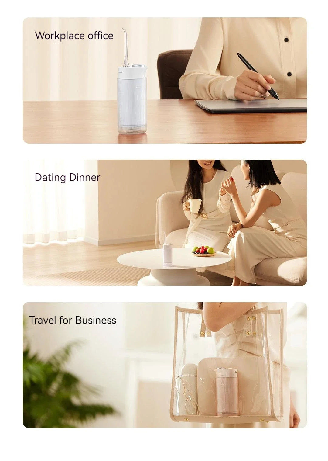 2024 NEW MIJIA Electric Oral Irrigator F400 Portable Water Flosser 200ML 4-Mode Tooth Pick Whitening Cleaner Waterpulse