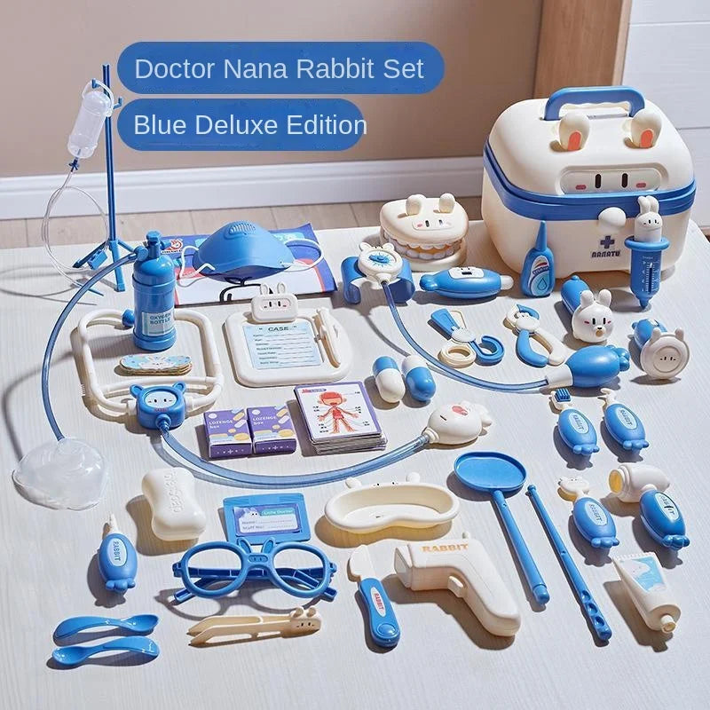 Kids Doctor Play Set Medical Kit Toys Educational Role Play Gift with Stethoscope Syringe Dentist Tools for Boys & Girls