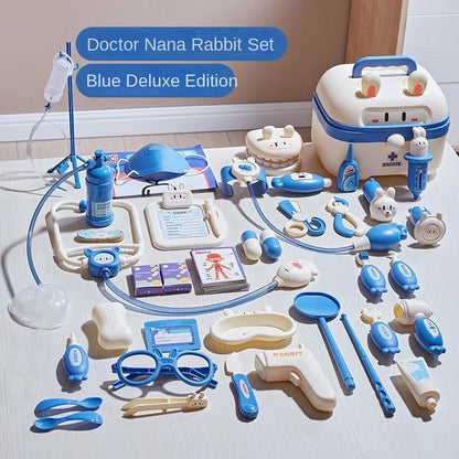 Kids Doctor Play Set Medical Kit Toys Educational Role Play Gift with Stethoscope Syringe Dentist Tools for Boys & Girls