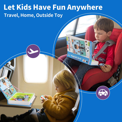 Magnetic Book 3D Cartoon Puzzles Jigsaw Funny Children's Intelligent Brain Training Game Educational Toys for Kids Gift Xmas Toy