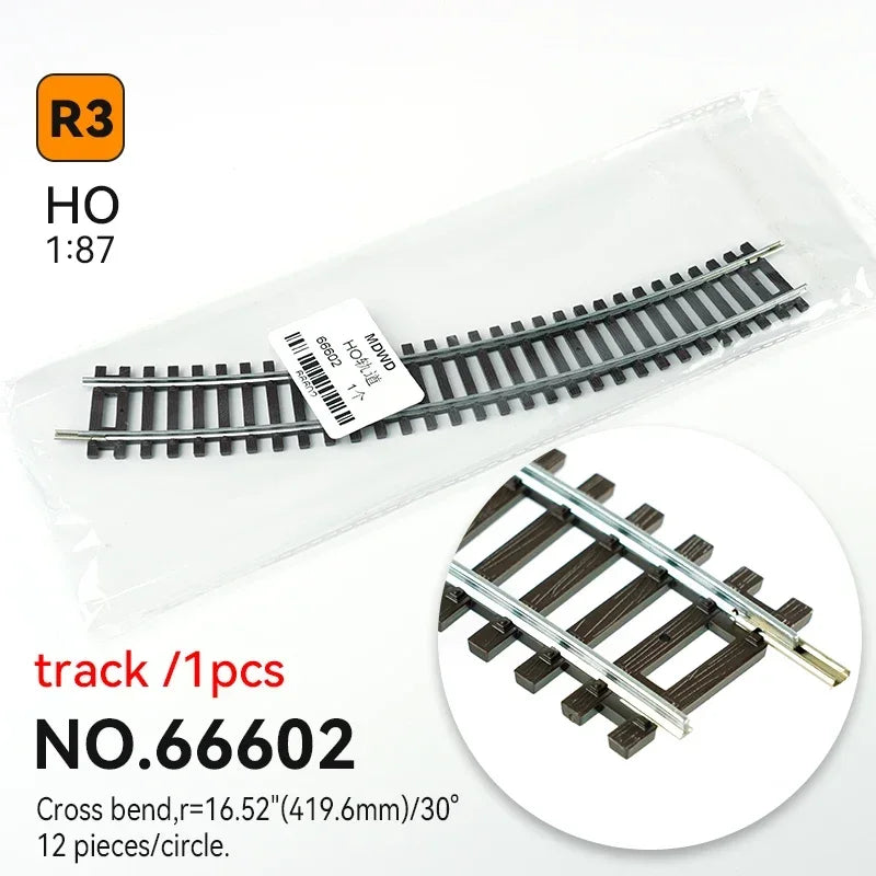 Ho scale 1/87 Train Track Model Railway  Be Powered Nickel Silver Narrow Gauge Curved Track Turnout Track Model