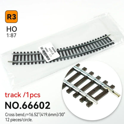 Ho scale 1/87 Train Track Model Railway  Be Powered Nickel Silver Narrow Gauge Curved Track Turnout Track Model