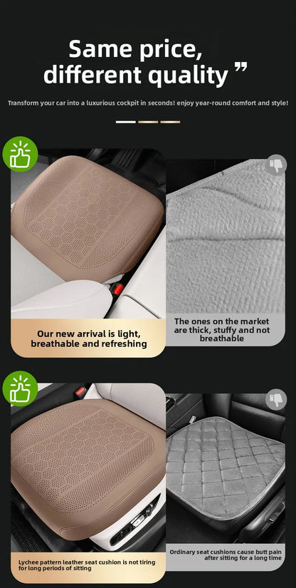High Quality Nappa Leather Universal Car Seat Full Cover Breathable Luxury SUV Car Protection Perforated Leather Seat Full Cover