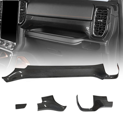 Fit for Ford Ranger 2024 2025 Interior Protection Sticker Carbon Fiber Grain Gear Shift Panel Cover Trim