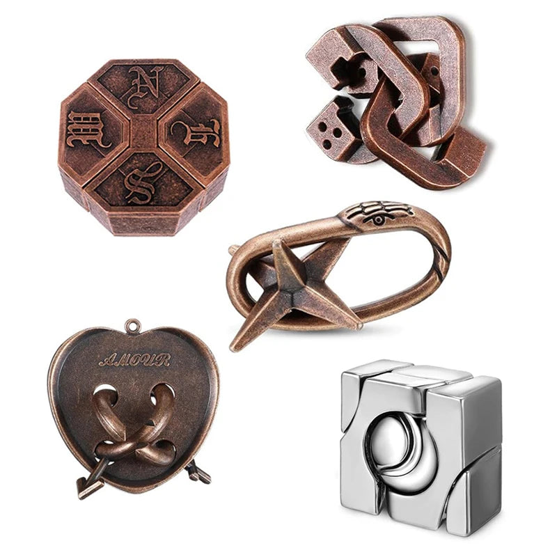 Classic IQ Metal Puzzle Brain Teaser Casse Tete Educational Toys Mind Games For Adults Kids Novelty Gifts Juegos De Inteligencia