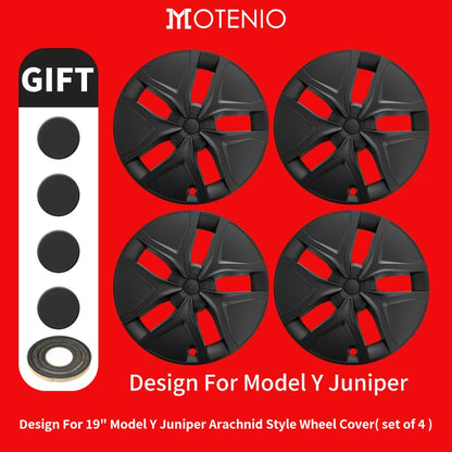 4PCS for Tesla Model Y 2025-2026 Juniper 19 Inch Smooth Style Hubcap Hub Cap Full Rim Cover Replacement Wheel Cap Accessories