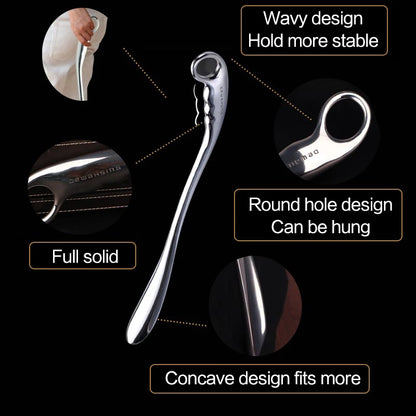 New 52cm Professional Spoon Leather High Heel Shoe Hanging Spoon Length Alloy Metal Shoe Horns For Convenient Wearing Shoes Horn