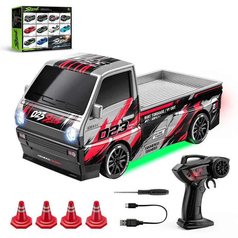 RC 1:64Desktop drift car Mini remote control car Four-Wheel Drive Full Proportion Type-CCharging  Children's Toys