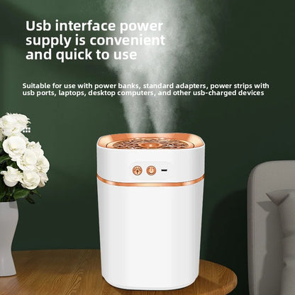 3L humidifier USB dual nozzle desktop humidifier night light household bedroom car desktop portable atomizer