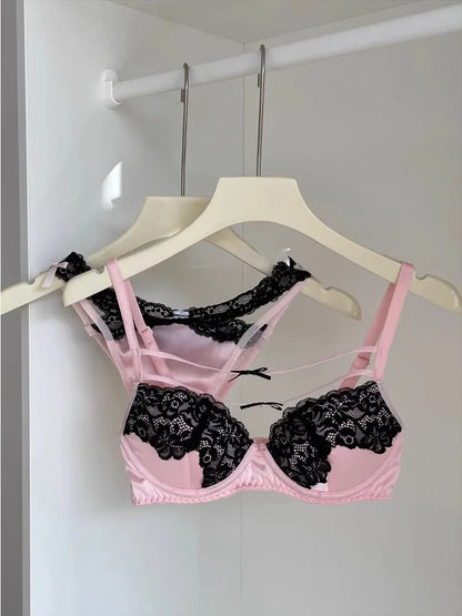 YEMOMO Teen Girls Lace Bralette Push Up Bra Non Padded But Gathering Small Bust Sexy Lingerie Anti Sagging Comfortable 2026 Hot