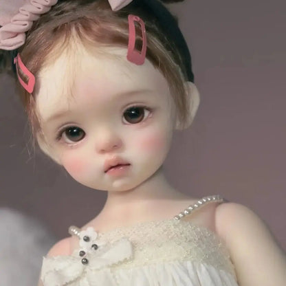 New 25cm Big Head Girl 1/6 Q-baby SD BJD Doll Resin Toy Birthday Gift Makeup from Stock Free Shipping