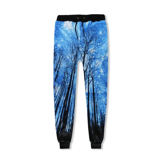 Unisex Casual 3D Print Mens Jogger Pencil Pants Novelty Length Pant Womens Spring Fall Forest Clothing Slim Trousers Streetwear