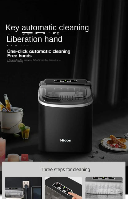 220V HICON Ice Machine Energy-efficient Ice Machine for Household, Dormitory and Outdoor Use DC