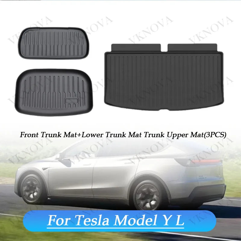 For Tesla Model Y L 2026 Rear Seat Backrest Protective Pad Trunk Mat Anti-Kick Pad Car Interior Accessories Model YL Cargo Liner
