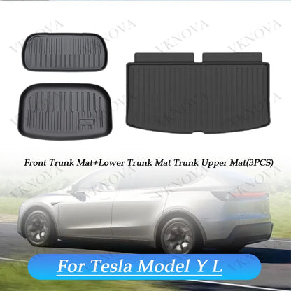 For Tesla Model Y L 2026 Rear Seat Backrest Protective Pad Trunk Mat Anti-Kick Pad Car Interior Accessories Model YL Cargo Liner