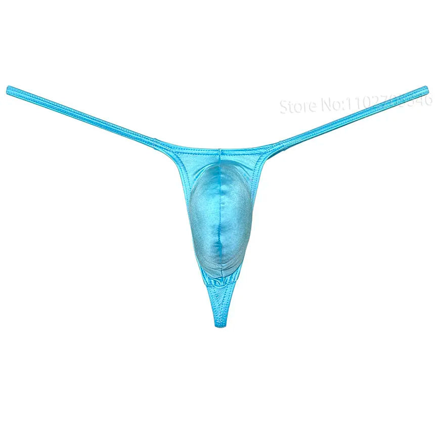 3pcs Men's Thongs Underwear Silky Smooth Bikini Briefs Men G-string Contour Pouch Tangas Mini Underpants Quick-dry Breathable