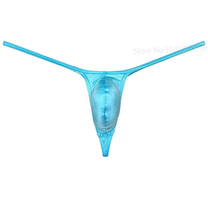 3pcs Men's Thongs Underwear Silky Smooth Bikini Briefs Men G-string Contour Pouch Tangas Mini Underpants Quick-dry Breathable