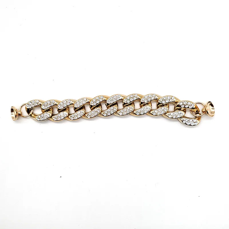 Metal Rhinestone Pearl Chain Butterfuly Crown Shoe Charms for Clogs Sandals Decoration Shoe Buckle for Girls Gift