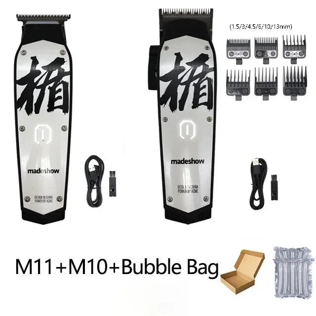 Madeshow M10 Professional Hair Clippers Hair Trimmer for Men Adjustable Cordless Hair cutting Machine For Barbers Beard Trimmer