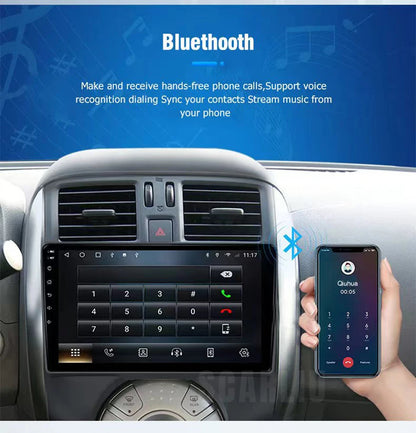 SCARLIU for Mazda 2 2007-2014 Multimedia Video Player 4G WIFI GPS Navigation Carplay DVD Head Unit 2 Din Android 16 Car Radio