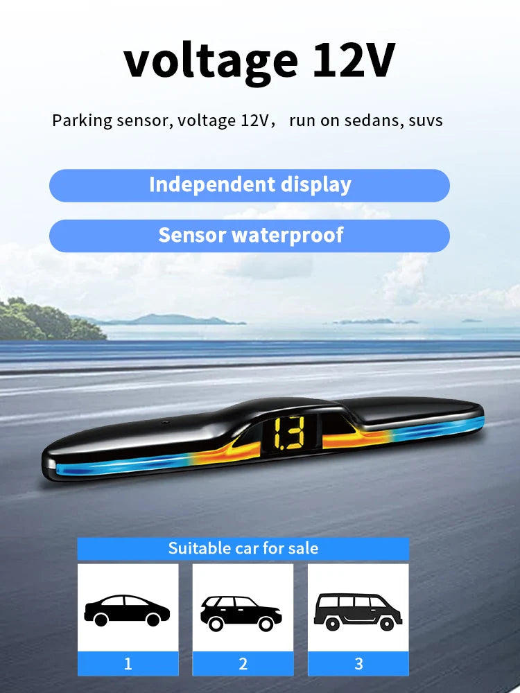 Source Factory 4-Probe Parking Sensor System 22mm 12V Voice Prompt Waterproof Reversing Radar Car Parking Assistance Kit