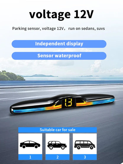 Source Factory 4-Probe Parking Sensor System 22mm 12V Voice Prompt Waterproof Reversing Radar Car Parking Assistance Kit