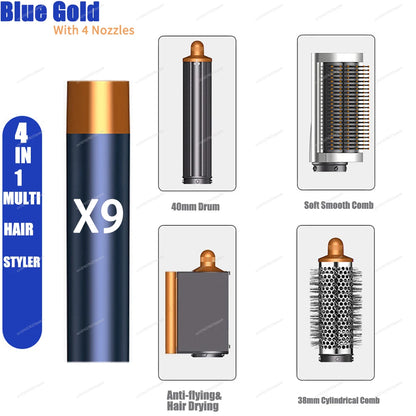Sencimen X19 Upgraed Multil Hair Styler Auto Curling&Straightenting Barrel Nozzle Wrap Hair Dryer Professional Curly Hair Styler