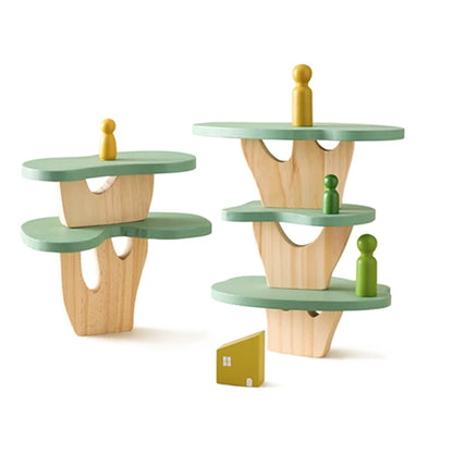 Forest Building Blocks Wooden Montessori Toys Creative 3D Puzzle Scene Placement Game Baby Balance Toy Room Decoration Baby Gift