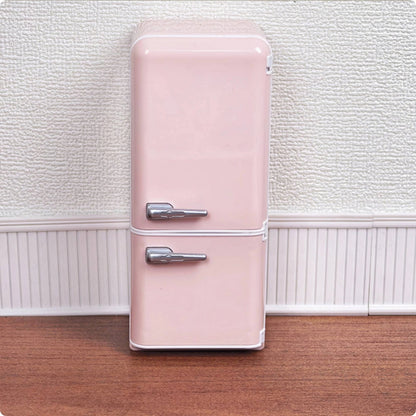 Dollhouse Refrigerator Openable Door Miniature Refrigerator Dollhouse Fridge Freestanding 1:12 Scale Fridge Realistic