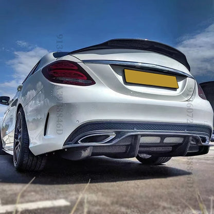 Rear Spoiler Wing Tail Splitter Diffuser Trunk Body Kit Decoration For Mercedes Benz C W205 and C63 C43 AMG 4Door 2014-2021