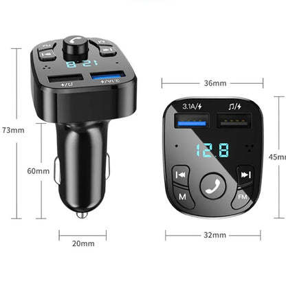 1/3/6pcs Car Mp3 Player Dual USB Fast Charger FM Receiver Bluetooth Compatible 5.0 FM Transmitter USB Flash Drive Plug Car Kit