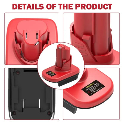 DM20M12 MT18M12 Adapter for Milwaukee/DeWalt/Makita 18V/20V Lithium Batteries Converting To for Milwaukee M12 12V Battery Tools