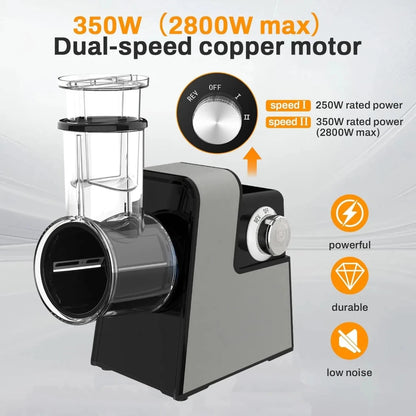 S6B 8 IN 1 Commercial Meat Grinder & Food Processor Sausage Stuffer Meatball Maker Vegetable Slicer Shredder for Kitchen