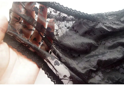 Man's Sexy Lace Briefs Panties Motal Comfort Soft Pink Underwear Role-play Underpants BF Gifts FKK Party Harajuku Panty
