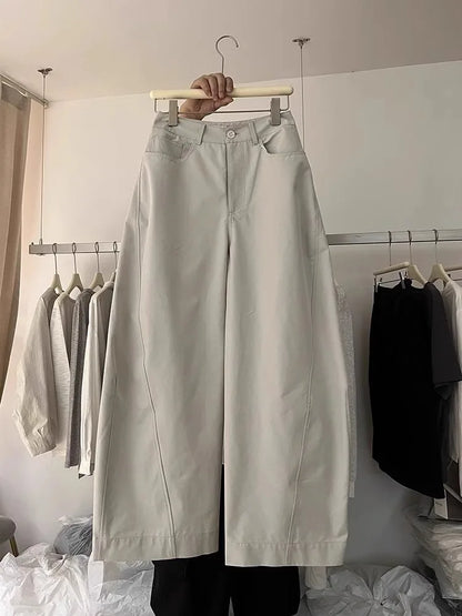 Korean Style Casual Pants Women's Summer New Large Size Fat MM Loose Hip Covering Slimming Wide Leg Long Pants