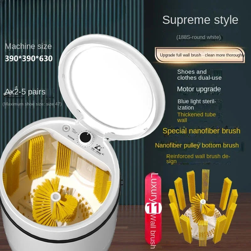 220V shoe washing machine, household small fully automatic shoe brushing machine, integrated with washing and stripping AG