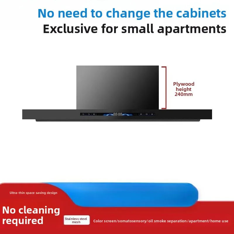600/700 Ultra-thin Mini Range Hood for Home Kitchens, Small Apartments, and Apartments - Oil and Fume Separator