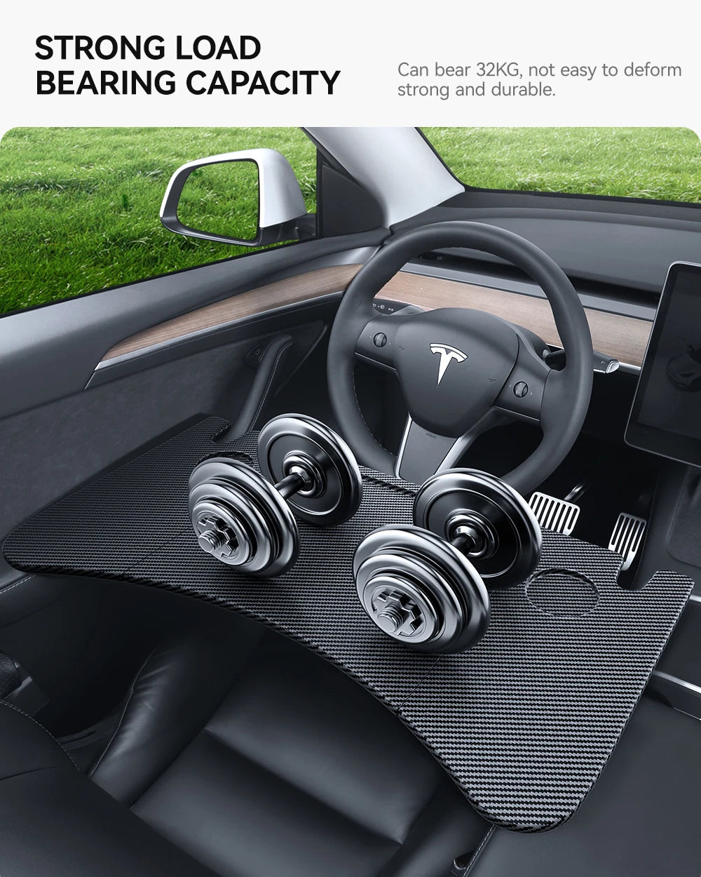 YZ Table Desk For Tesla Model 3 Y X S Highland Juniper 2021-2025 Car Steering Wheel Laptop Tray Food Desk Portable Office Table