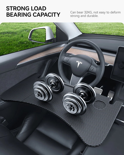 YZ Table Desk For Tesla Model 3 Y X S Highland Juniper 2021-2025 Car Steering Wheel Laptop Tray Food Desk Portable Office Table