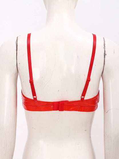 Women Waterproof Swimsuit Bikini Lingerie Set Swimwear Nightwear Clubwear Bra Top with Shorts for Beach Pool Party Sunbathing