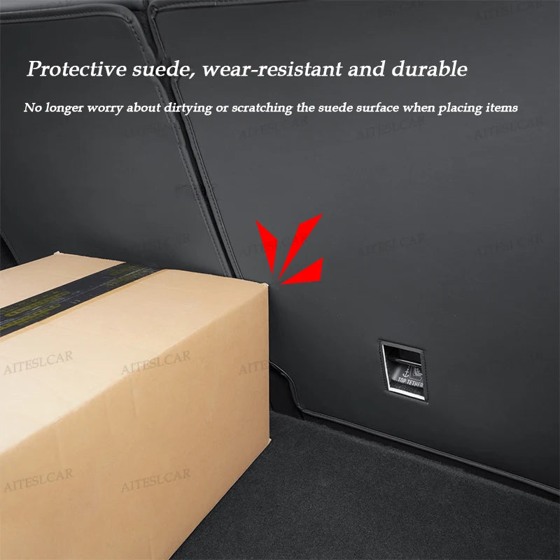 For Tesla Model YL Launch Trunk Mat Full Coverage Trunk Both Side Guards Seat Backrest Protective Pad Cargo Liner Anti Dirty Mat