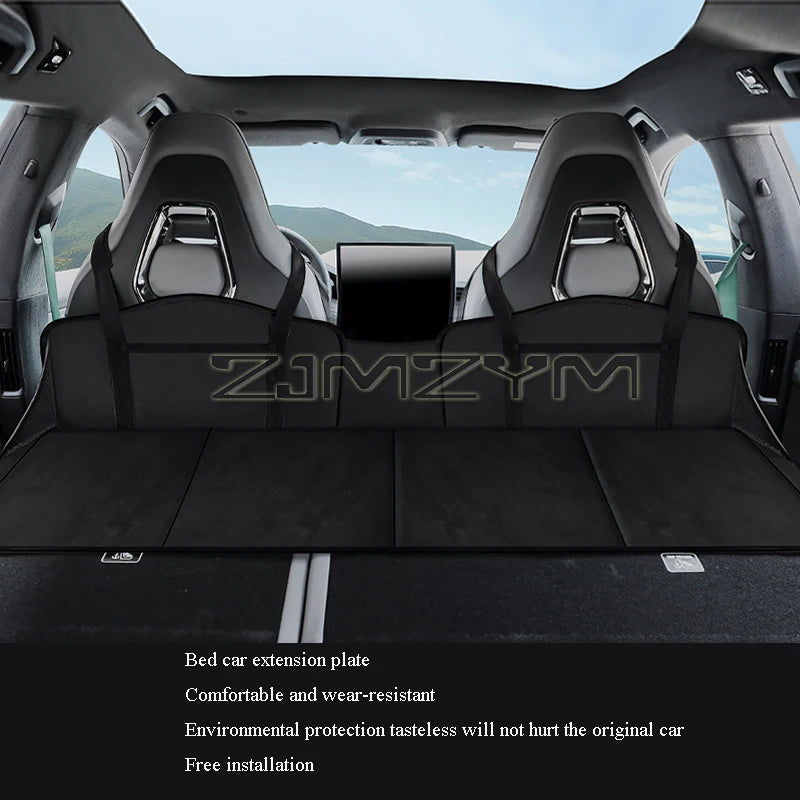 Car Travel Bed SUV Rear Seat Sleeping Mat Non-Inflatable Camping Mattress Extension Board With Special Head Block Folding Pad