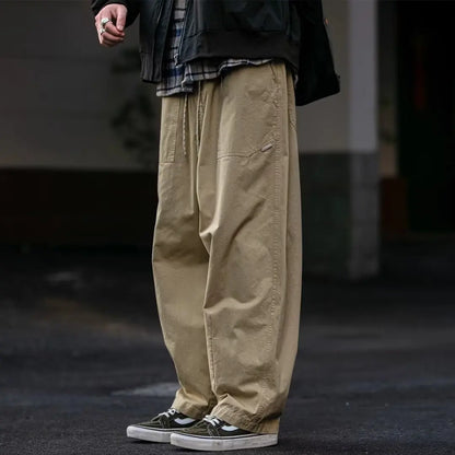 Spring Autumn Cityboy Functional Paratrooper Pants Men Loose Versatile Straight Casual Outdoor Waterproof Workwear Trousers