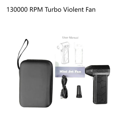 High-Speed Turbo Brushless Motor Car Jump Starter, 2-in-1 Emergency Booster with Blower & Suction Function