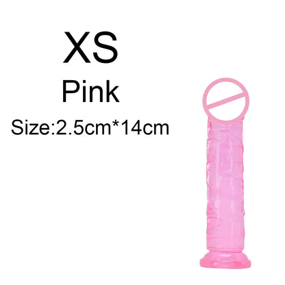 Realistic Anal Butt Plug Soft Jelly Dildo Suction Cup G Spot Anal Vaginal Masturbators Penis Dick Adult Sex Toys For Women Men