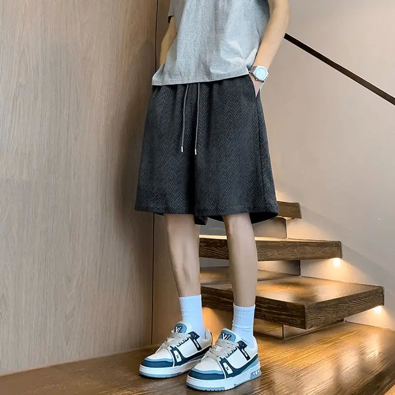 2026 Summer New American Style 290g Herringbone Shorts for Men